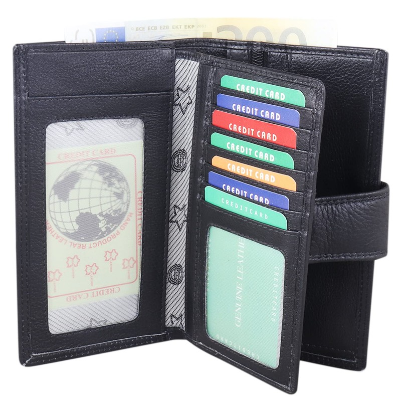 MORUCHA Clutch Wallet for Women Genuine Leather RFID Blocking High
