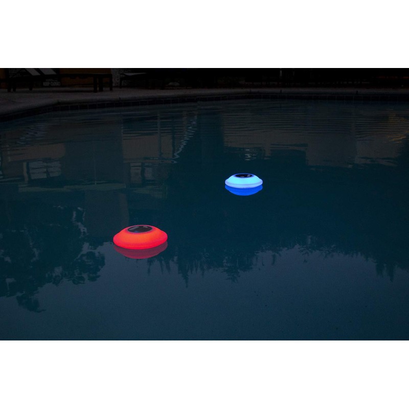 Poolmaster 54504 Portable Floating Waterproof Multi-Light Speaker with Call Functionality