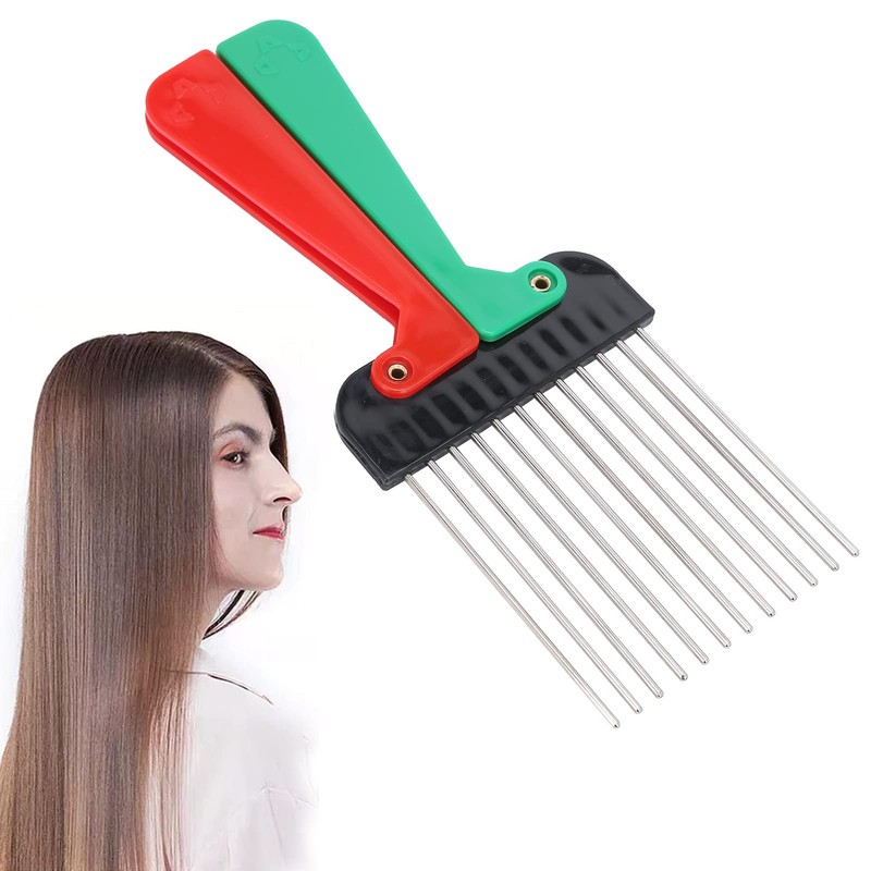 Afro Comb, Metal Hair Combs, Portable Hairdressing Salon Pick Comb