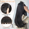 Flyroseing Body Wavy Halos Hair Extension, Natural Brown Hair Extensions,