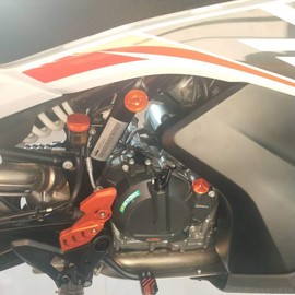 QJY-Motor Part-Store Motorrad Bremspedal hinten Fußstützenverlängerung für DUKE 390 690 Enduro 790/890 Adventure R/S Per 950 990 1050 1090 1190 1290 Adventure(Schwarz/Orange)