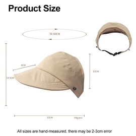 Ruayia Visor Cap Women's Portable Sweat Absorbable Sun Hat Visor Hat Sports Cap Visor for Tennis Running Golf Hiking, Visors khaki