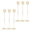 6pcs Metal Wedding Table Numbers Rust Prevention Thickened Tall Table