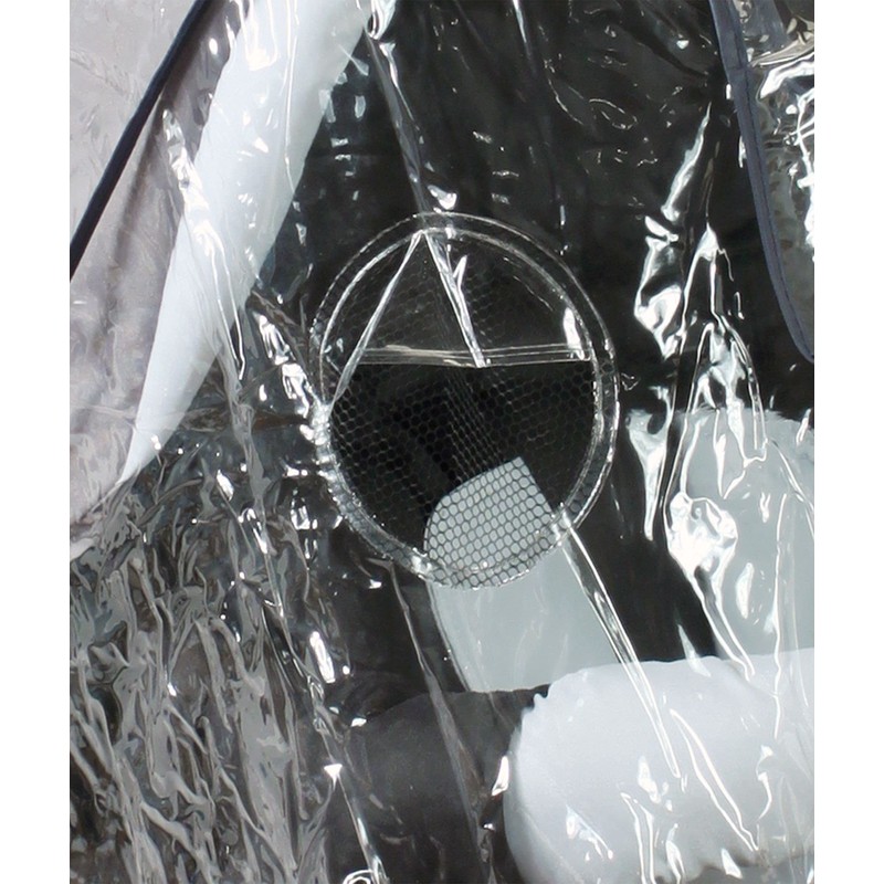 Bambisol HPU Regenschutz für Doppel-Buggy mit Dach, transparent