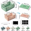 Ruucy 6 Pcs Collapsible Storage Crates, 4 Pcs Plastic Crates