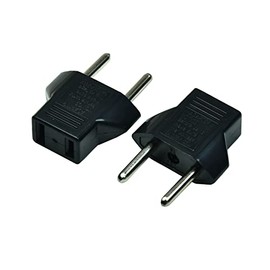 2 PCS American USA to European Outlet Plug Adapter