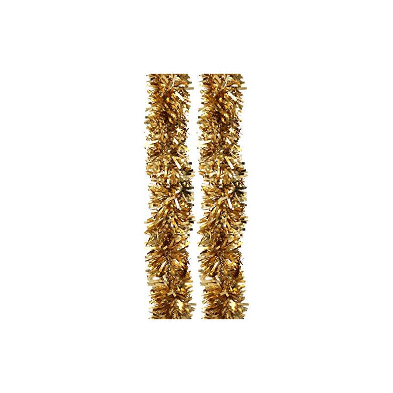 Robelli Thick Luxury MATTE Christmas Tree Tinsel Decoration - (Gold