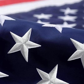 American Flags for Outside 3x5 ft - Heavy Duty US Flag Outdoor Tear-Resistant Super Tough Series for High Winds with Embroidered Stars Sewn Stripes Brass Grommets