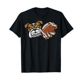 Bulldog American Football Mascot T-Shirt for Men Women Girls Kids