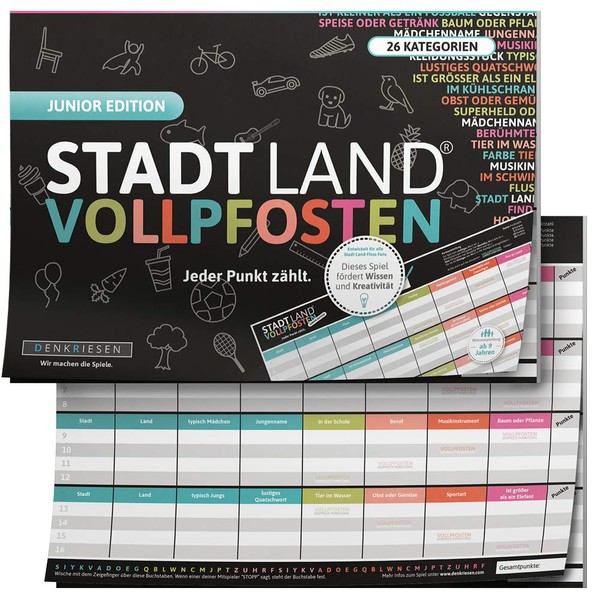 Denkriesen Stadtland VOLLPFOSTEN® Junior Edition, For Children and Teenagers, Poster