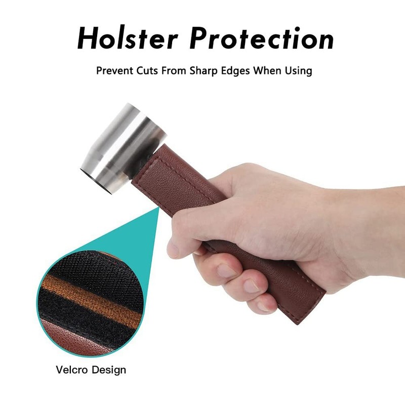 Manual Auger Drill, Woodworking Hand Drill with Holster, Multi-Purpose Survival