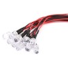 50PCS 12V 8mm Chromatic LED Lamp Beads with 20CM 26AWG