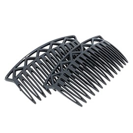France Luxe Trellis Side Comb Pair, Black