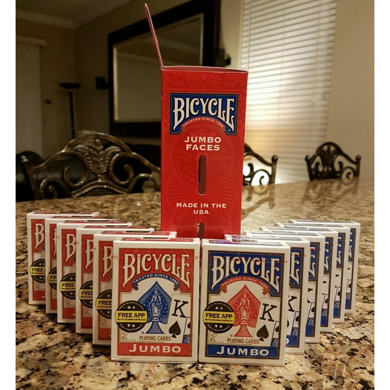 BICYCLE PLAYING CARDS 12 Decks * JUMBO Face * Red