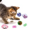 Fejapa 16 Pack Assorted Cat Metal Spring Balls Stretchable Large