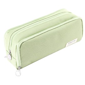 iSuperb Pencil Case Teenager Girls Pencil Case Pencil Case 3 Compartments Large Capacity Pencil Case Zip Bag for School and Office, Green, simple