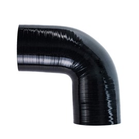 AC PERFORMANCE ID 4" (102mm) 90 Degree Elbow Coupler Universal Automotive Pure Silicone Hose Intercooler/Intake Piping, Leg Length 3.5" (90mm),Wall Thickness 0.2" (5mm),Black (No Logo)
