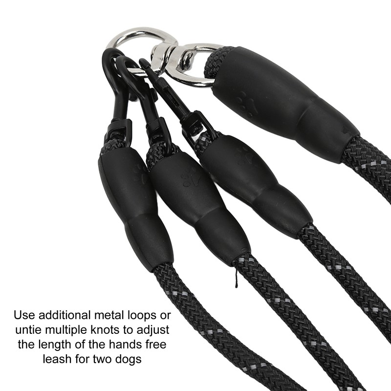 Dog Leash 360° Rotation Reflective Dog Walking Leash with Foam