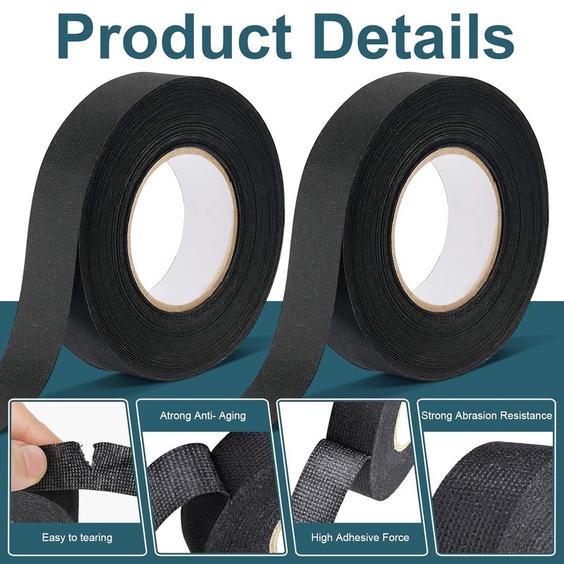 Automotive Wiring Harness Cloth Tape - 6pcs Wire Wrap for