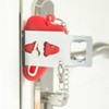 Door Safety Latch Lock Hook - Entry Door Security Device Portable Lock - Red 2ea
