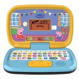 VTech Peppas Lernlaptop – Lerncomputer mit ABC-Tastatur und verschiedenen Lerninhalten mit den Themen Buchstaben und Wörter, Zahlen, Logik, Spiele und Musik – Für Kinder von 3-6 Jahren