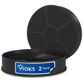VIOKS Respekta Carbon Filter Cooker Hood 105 mm Diameter Replacement for Respekta Activated Carbon Filter MIZ0058 MIZ 0058 PKM CF130 Candy 49040890 35602288 49040117 352C66 - Carbon Filter for Cooker