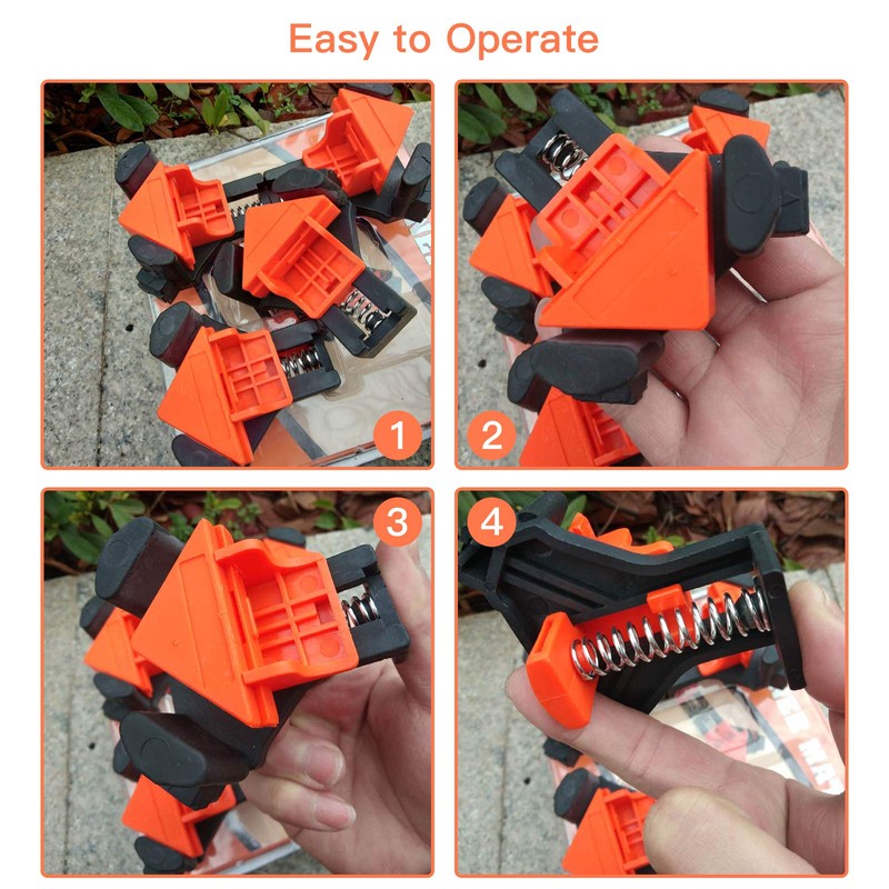 Right Angle Clamp Adjustable Corner Clamp 4PCS Multi-Function Woodworking Clamps