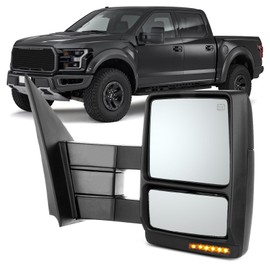 OCPTY Rearview Mirror, Power Heated Towing Mirror For 2007 2008 2009 2010 2011 2012 2013 2014For Ford For F-150 With Turn Signal Right Driver Side