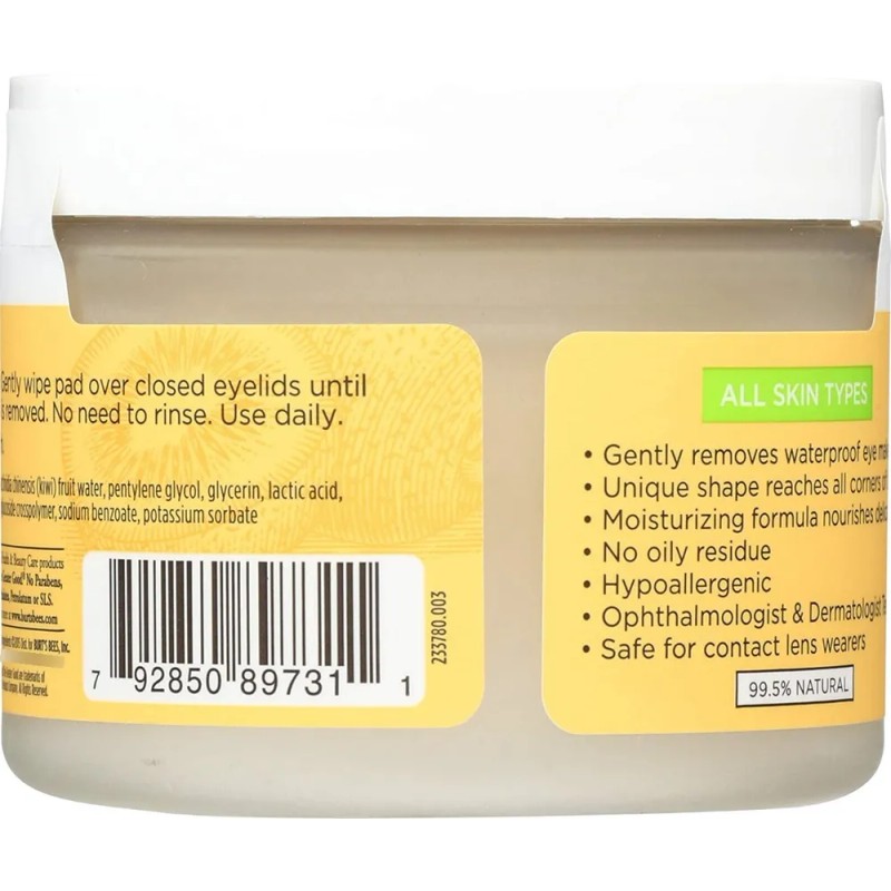 Almohadillas Desmaquillantes De Ojos Burt's Bees 35 Unidades