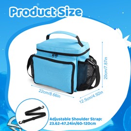 Portable Organizer Case Compatible with Little Tikes Story Dream Machine Starter Set, Oxford Cloth Toy Storage Bag with Shoulder Strap Handle Side Mesh Pockets Only Bag(Blue & Orange)