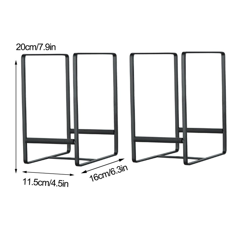 Hikinlichi 2 Pack Plate Holders Organizers Upright Cabinet Dish Drying