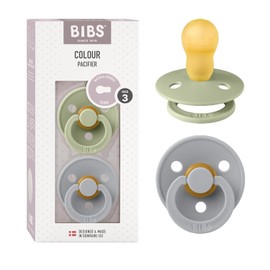BIBS Natural Rubber Baby Dummy Set - Sage & Cloud, 18-36 Months
