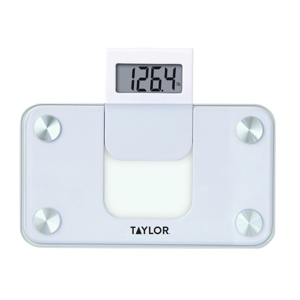 Taylor Digital 350LB Capacity Mini Scale, Expandable Read Out, White, Glass