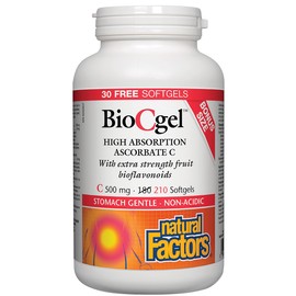 Natural Factors BioCgel Bonus Size, 210 Caps