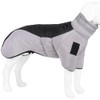 Dog Raincoat, Waterproof Dog Coat (Grey + Black, XL)