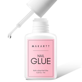Makartt Markart Super Strong Nails for Pressing: Acrylic Tips - Fake Nails - Salon Quality No UV Light Required Brush-On Quick Dry Easy Application Durable and Long Lasting Faux Hema Free 0.23 Fl Oz / 프레스용 마카트 초강력 네일 : 아크릴 팁-가짜 네일-살롱 품질 자외선 필요 없음 브러시 온 빠