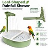 Indoor Bird Bath Fountain with Leaf Rainfall Shower, Adjustable Water