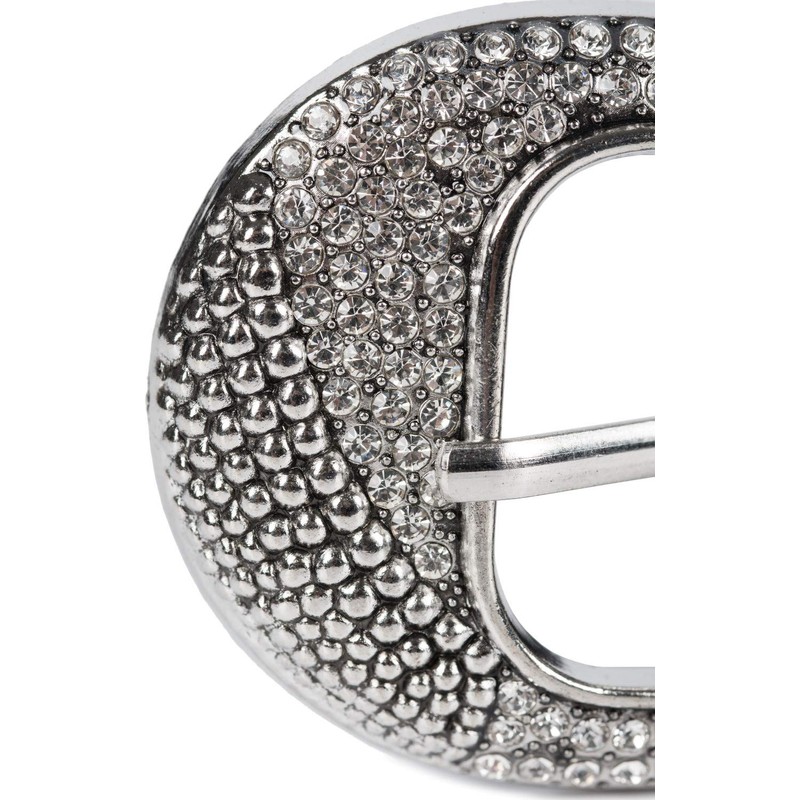 styleBREAKER 03010107 Women's Belt Plain Colours with Rhinestones Decorated Clasp