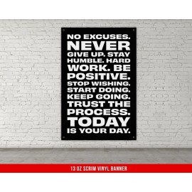 Warpathic Strength Gym Banner - Motivational Fitness Decor - Workout Art - 60 X 100