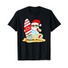 Christmas in July Tee Santa Hat Summer Beach Vacation Xmas