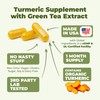 Turmeric Supplement & Green Tea Extract Capsules. Green Tea Supplement