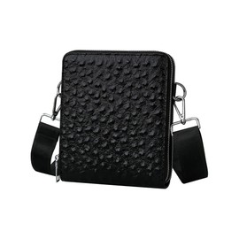 [Whatna] 3-Way Tian Natural Cowhide Leather Mini Shoulder Bag, Men's, Pochette Wallet, Crossbody Bag, Second Bag, Handheld Bag, 8 Card Storage, 2 Compartments, Small Shoulder Mini Bag, Small Messenger