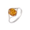 Sterling Silver and Baltic Honey Amber Ring Khloe Size: 7.5