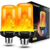 Hompavo 【Upgraded】 LED Flame Light Bulbs, 4 Modes Flickering Light