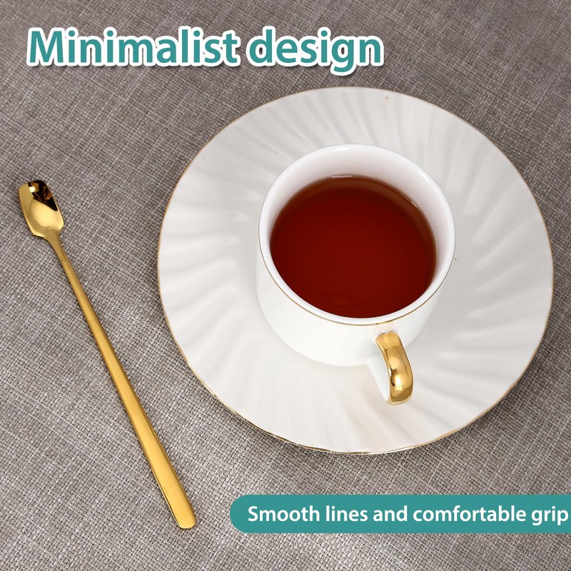6 PCS Coffee Spoons Set, Dessert Spoons, Iced Tea Spoons