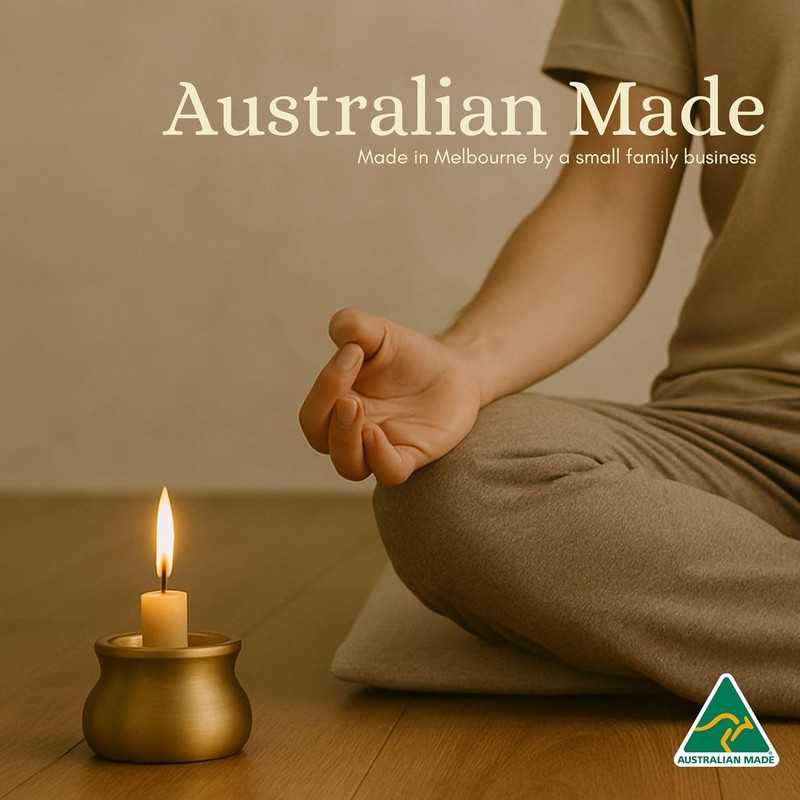 Australian Made 20 Minute Pure Beeswax Mini Meditation Candles, Non