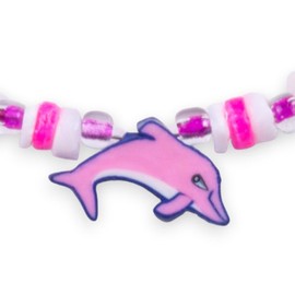 BlueRica Handcrafted Dolphin Charm Anklet (Pink TNassa)