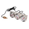 52mm Car Triple Gauge Kit White Dial 12V Oil Pressure