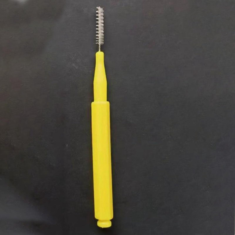 Cepillos Interdentales con Correas, Portátiles 40 Piezas 0,4 Mm Amarillo