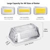 Clear Glass Butter Dish with Lid for Countertop, 6.5" Crystal